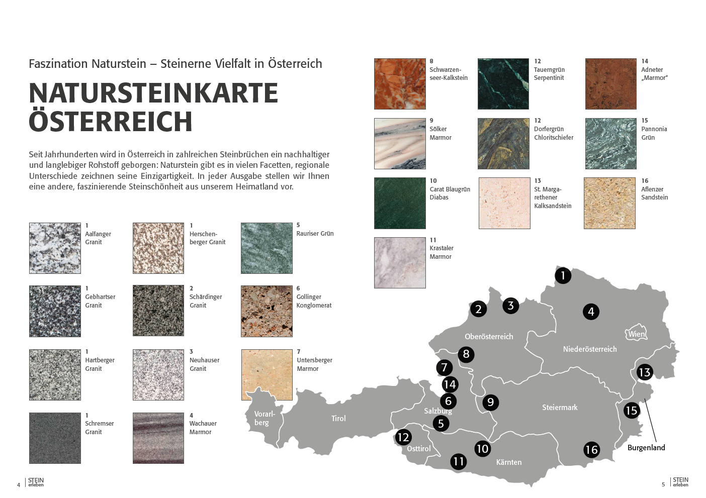 Natursteinkarte Österreich